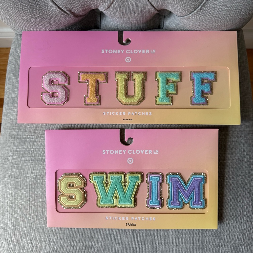 Stoney Clover Lane Swim‎ Stuff Sticker Patches - Pink, Yellow, Blue, Green NEW